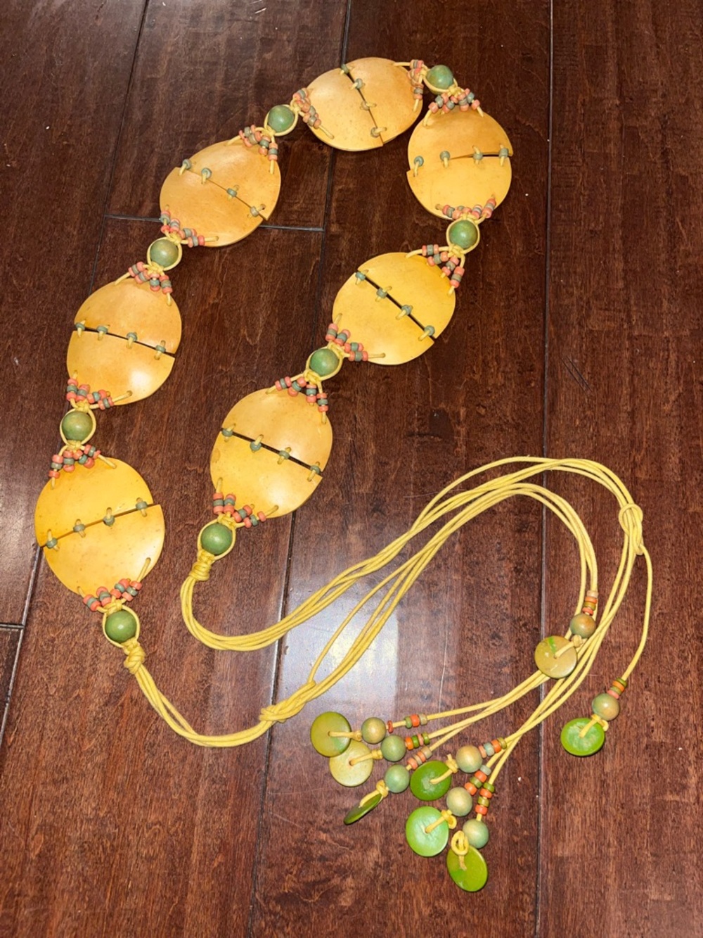 Boho Yellow-Green Statement Waist Beads Belt